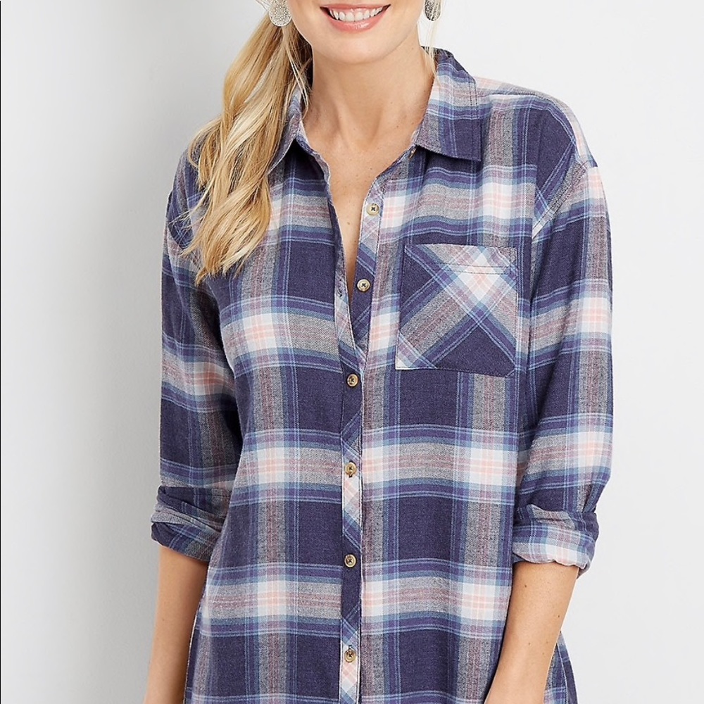 ‼️ PRICE DROP‼️ Blue Plaid Shirt